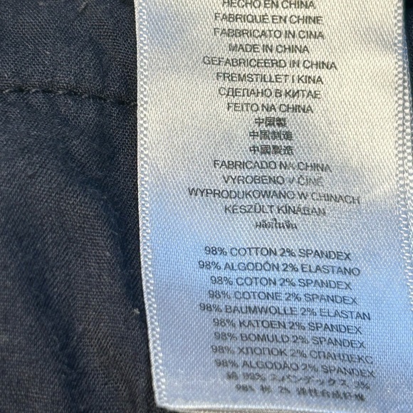 MICHAEL KORS NAVY BLUE STRAIGHT LEG SLACKS WITH GOLD ZIPPER ANKLE ACCENT, SZ 12 - Picture 7 of 9